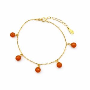 S925 Red Carnelian Chain Bracelet